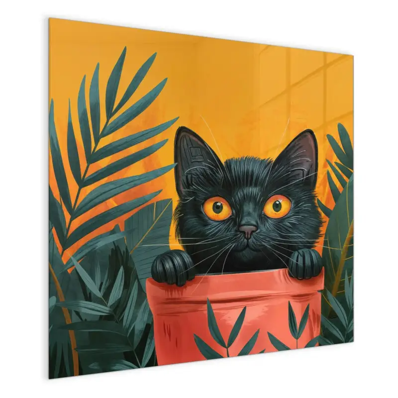 Magnettafel - Katze im Dschungel 30 x 30 cm Preis Gesenkt