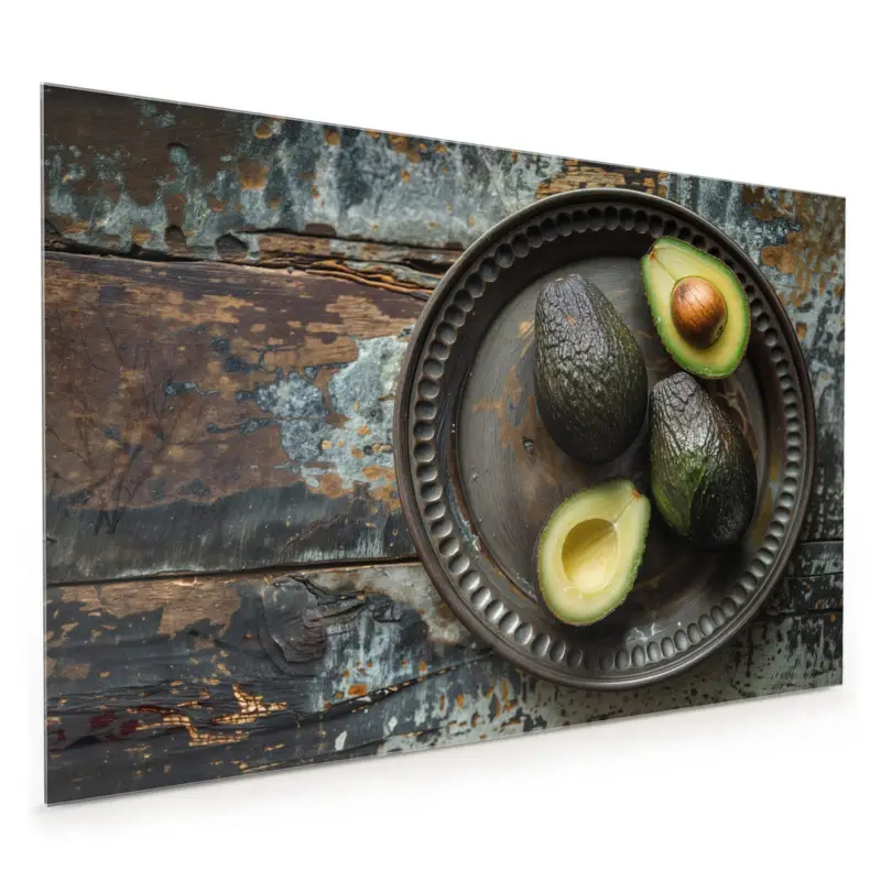 Kracherpreis Küchenrückwand - Avocados Holzteller 40 x 40 cm