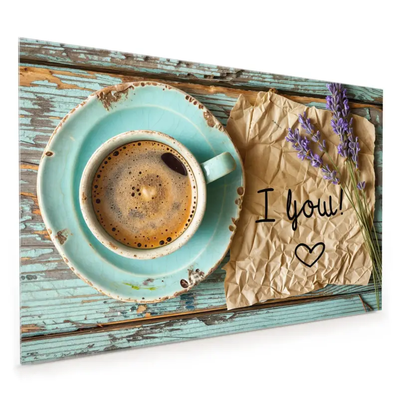 Küchenrückwand - Tasse und Lavendel 40 x 40 cm Must-Have