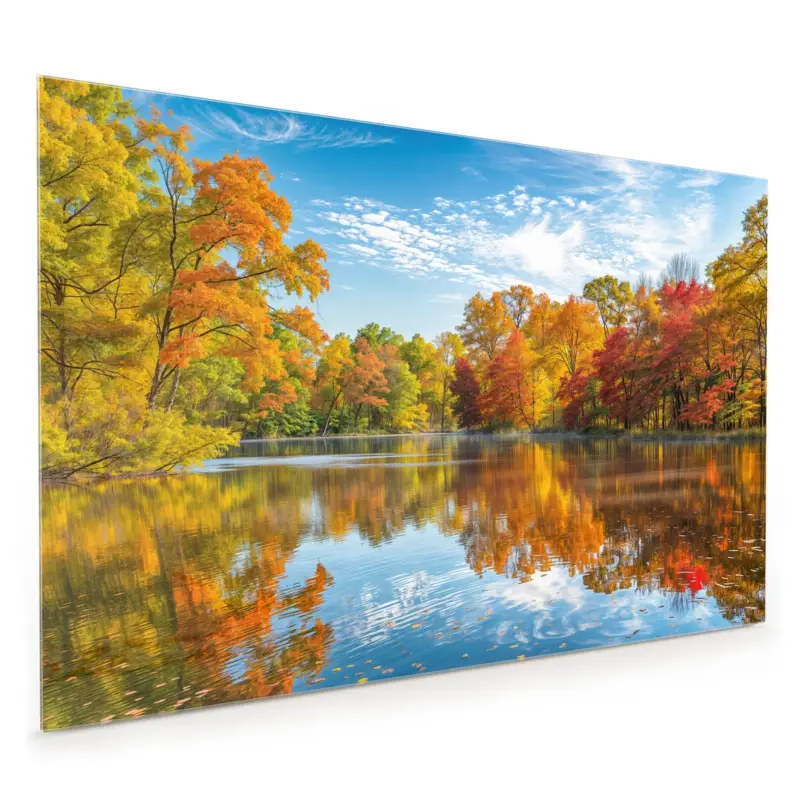 Küchenrückwand - Herbstlicher See 40 x 40 cm Kracherpreis