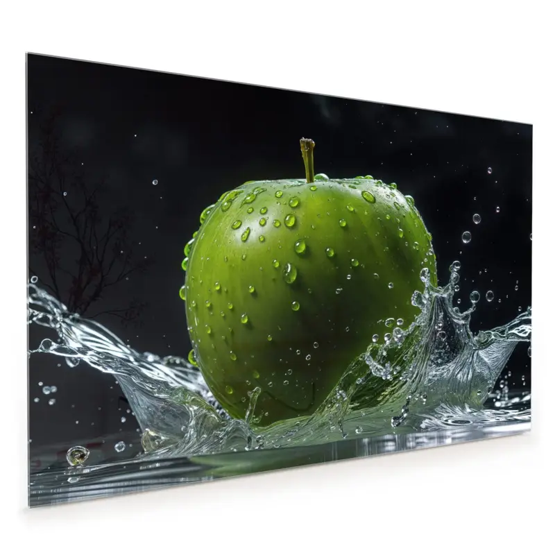 Finale Aktion Küchenrückwand - Apfel im Wasser 40 x 40 cm