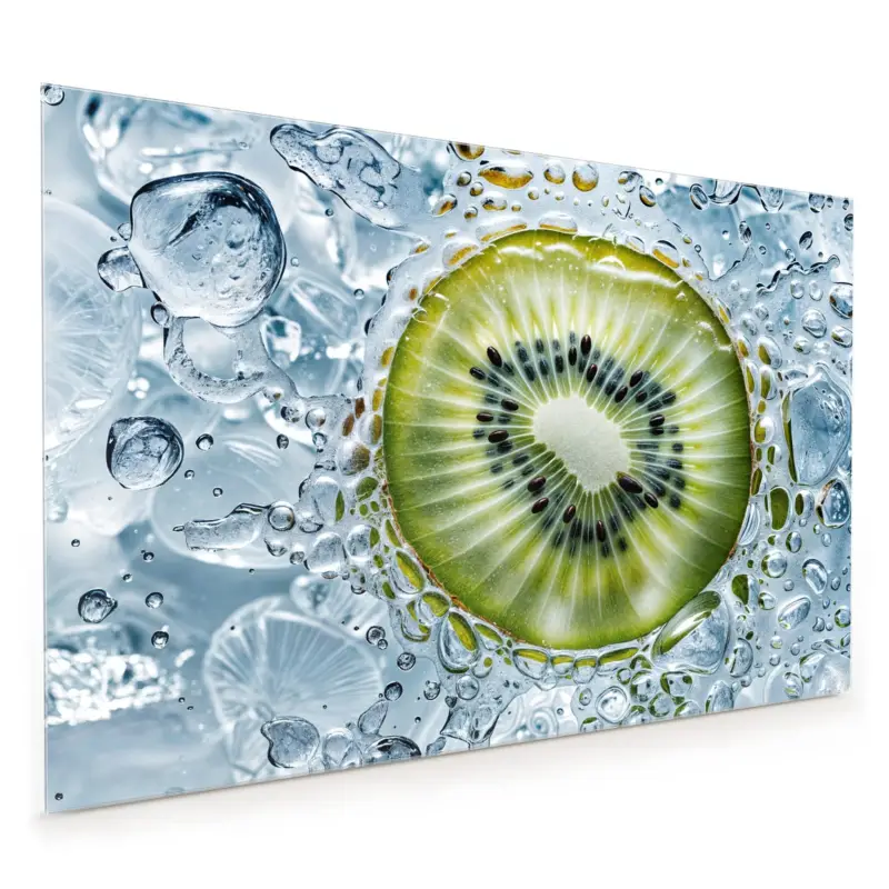 Online Kaufen Küchenrückwand - Kiwi mit Eis 40 x 40 cm