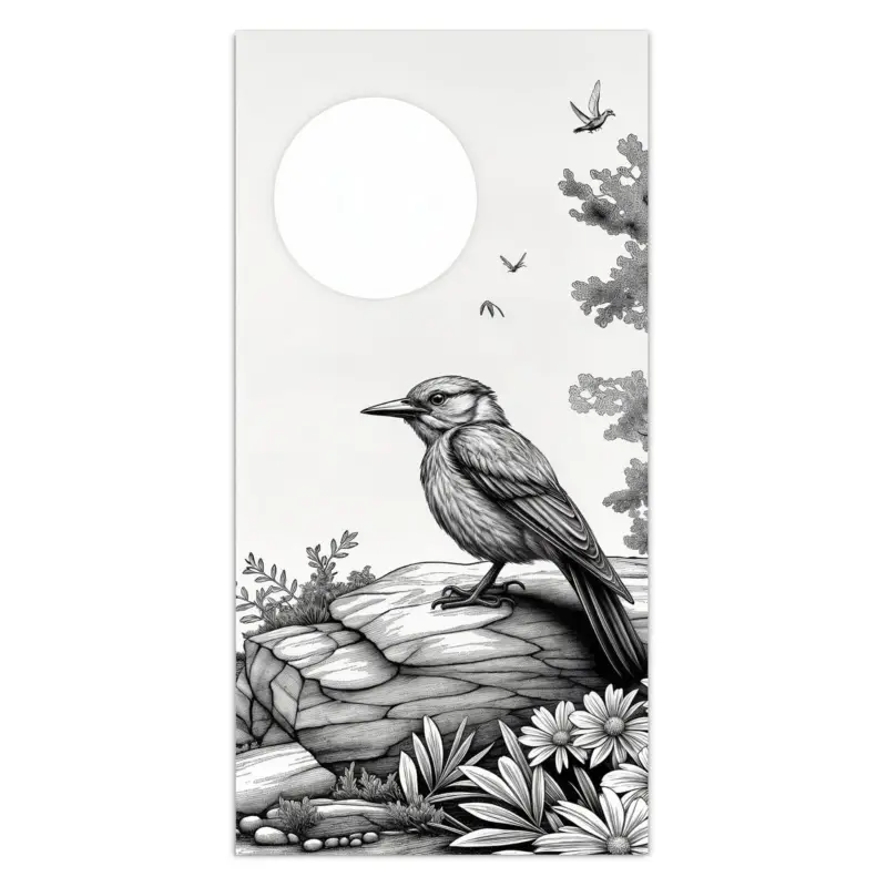 Wandbild Hochformat - Natur Illustration 30 x 60 cm Markenware
