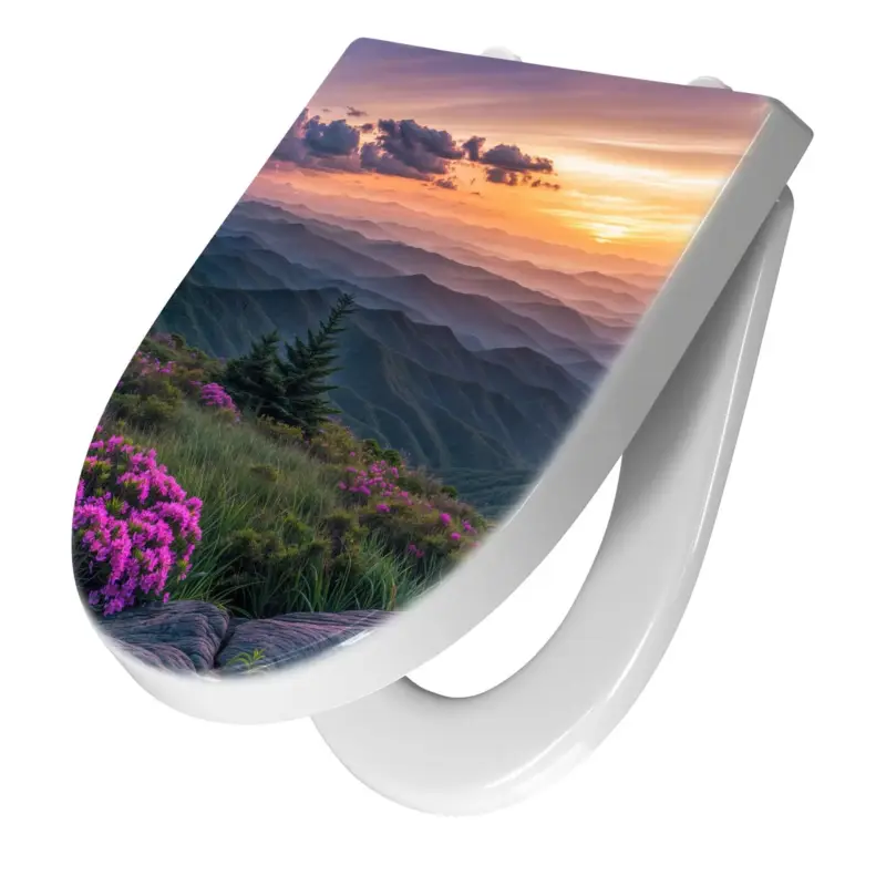 Bestseller WC-Sitz mit Absenkautomatik Berglandschaft Blumen