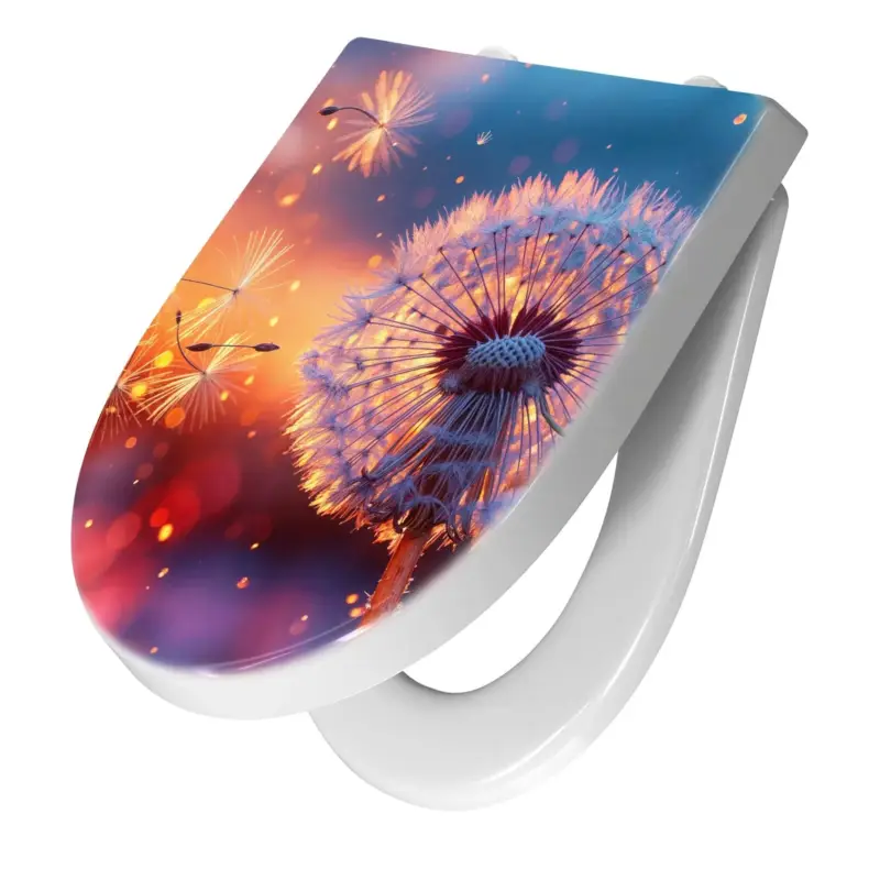 Saisonangebot WC-Sitz mit Absenkautomatik Pusteblume Sonnenuntergang