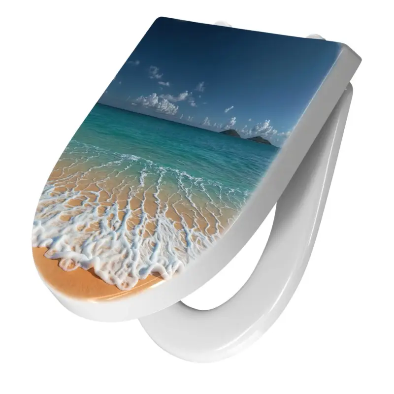 WC-Sitz mit Absenkautomatik Wellen am Sandstrand Neue Kollektion
