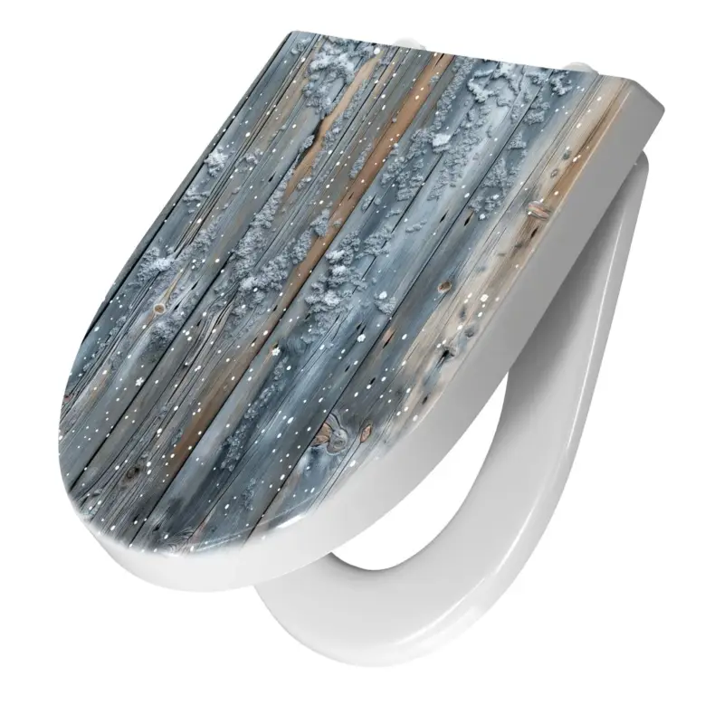 WC-Sitz mit Absenkautomatik Winter Holzpaneele Saisonangebot