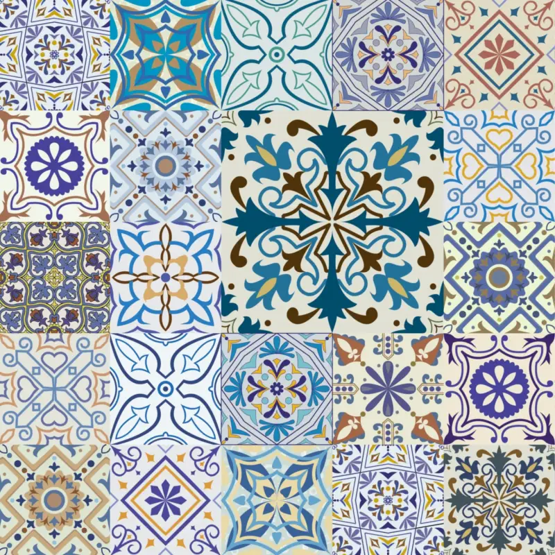 Waschbeckenrückwand Patchwork Echt