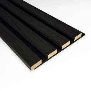 Akustikpaneele auf schwarzem Filz aus MDF Nuss – Prestige Decor Letzte Chance