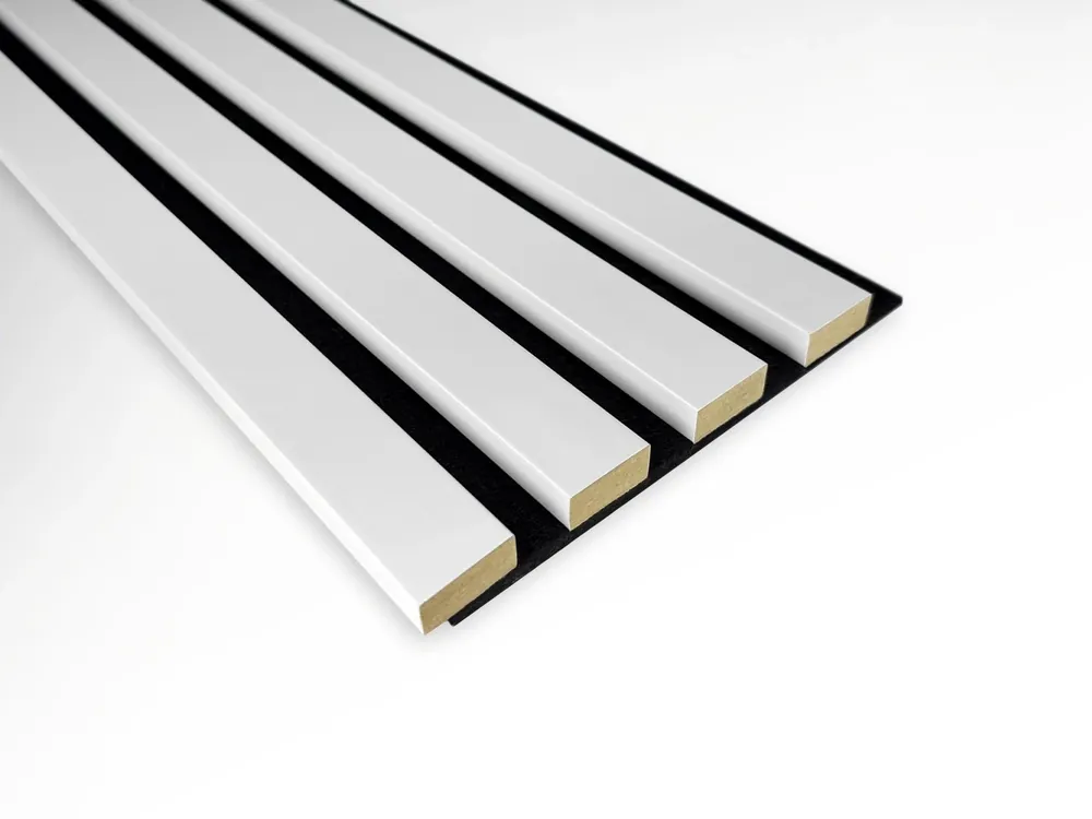 Akustikpaneele auf schwarzem Filz aus MDF Weiß – Prestige Decor Sichere Zahlung