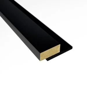 Abschlussleiste für Akustikpaneele auf Filz aus MDF Schwarz lackiert RAL 9005 Prestige Decor Bestpreis