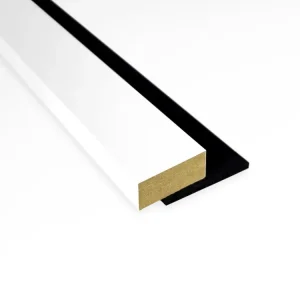 Abschlussleiste für Akustikpaneele auf Filz aus MDF Weiß lackiert RAL 9003 Prestige Decor Abverkauf