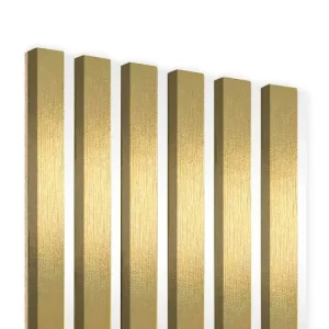 Akustikpaneele auf weißer HDF Platte - Gold- LAMEO Highlight