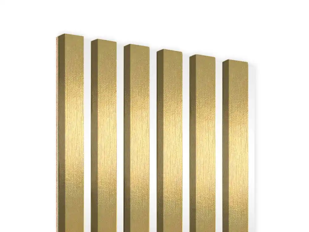 Akustikpaneele auf weißer HDF Platte - Gold- LAMEO Highlight