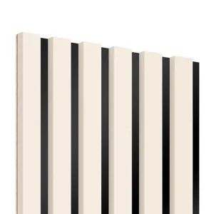 Bestpreis Akustikpaneele auf schwarzer HDF Platte - Beige - LAMEO