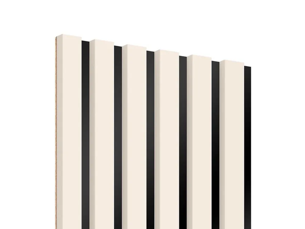 Bestpreis Akustikpaneele auf schwarzer HDF Platte - Beige - LAMEO