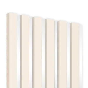 Akustikpaneele auf weißer HDF Platte - Beige - LAMEO Billig