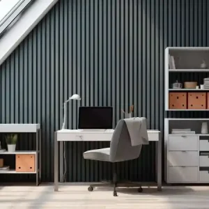 Billig Jugendzimmer mit Wandlamellen