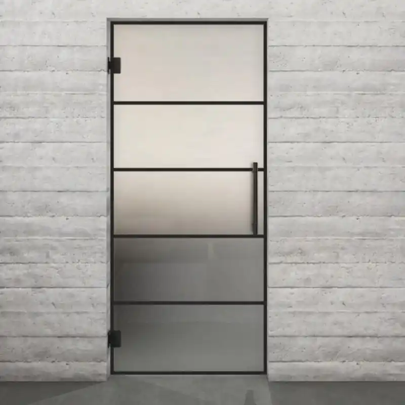 Pendeltür Loft Schwarzlack 01 Blickdicht Knallerangebot