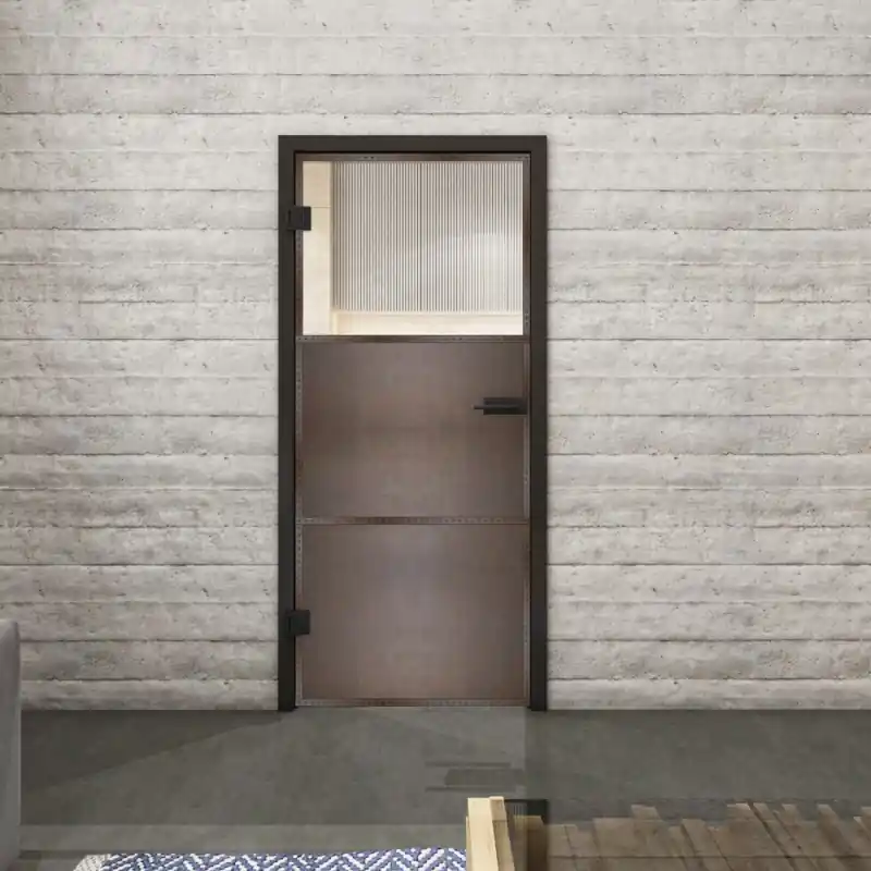 Saisonangebot Ganzglastür Loft Rosteisen Genietet 15 Auf Klarglas