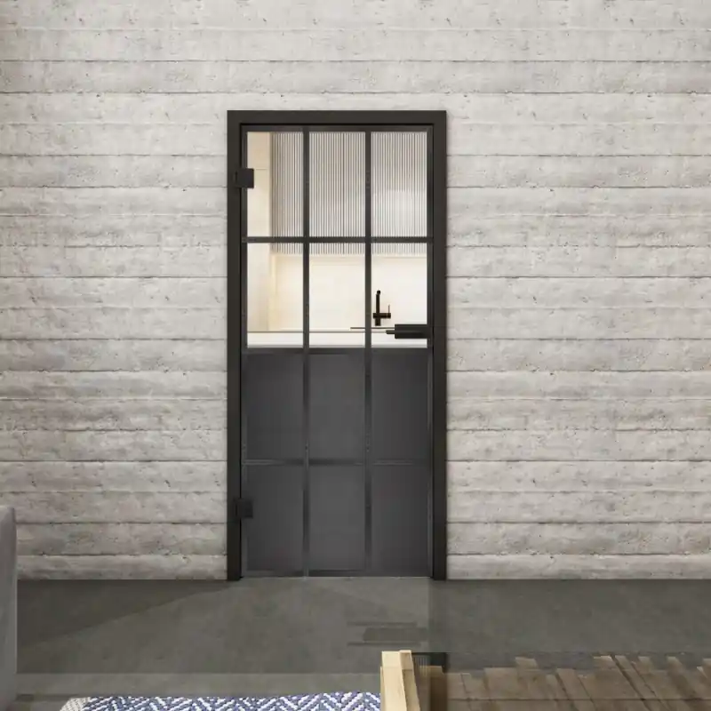 Must-Have Ganzglastür Loft Schwarzeisen Genietet 22 Auf Klarglas