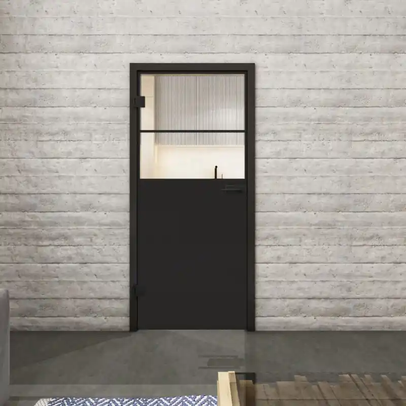 Ganzglastür Loft Schwarzlack 22 Auf Klarglas Nur Heute
