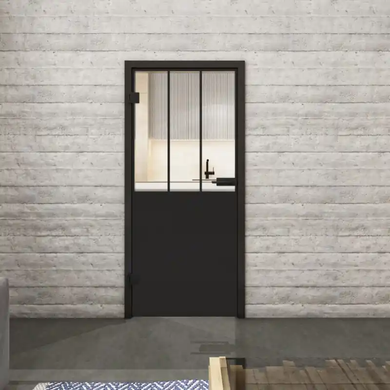 Ganzglastür Loft Schwarzlack 30 Auf Klarglas Nur Heute