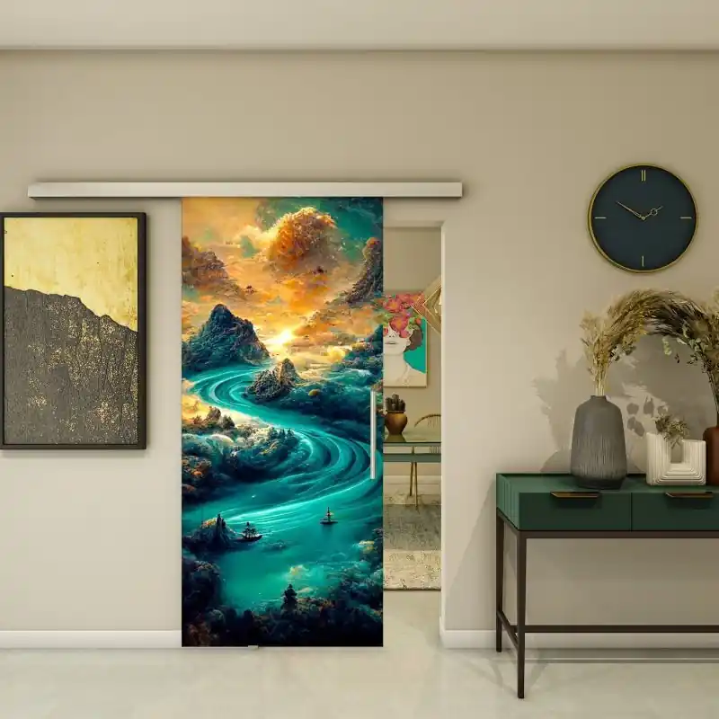 Glasschiebetür SLIM-LINE - Fotoprint Modell 138 Günstig