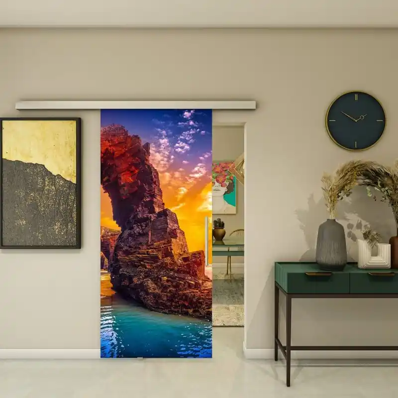 Solange Der Vorrat Reicht Glasschiebetür SLIM-LINE - Fotoprint Modell 176