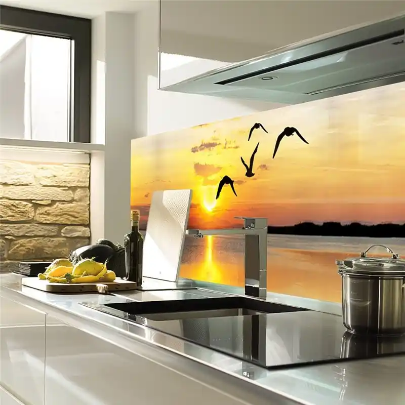Preisreduziert Glas Küchenrückwand 6 mm ESG Motive KRWM-0615