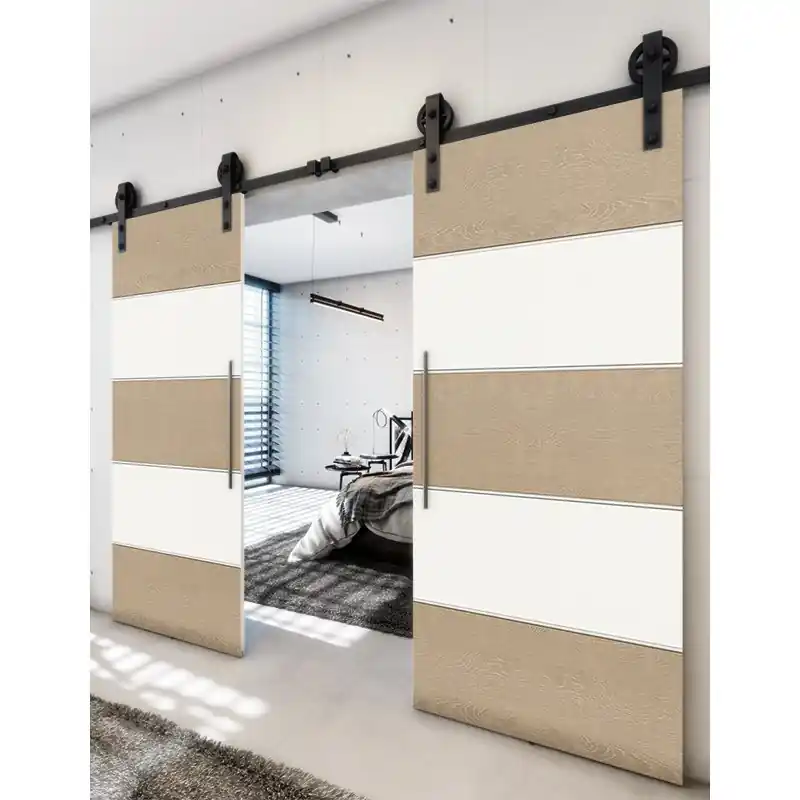 Kostenloser Rückversand Holzschiebetür Barn-Line - Eiche und Weiss Model 3031
