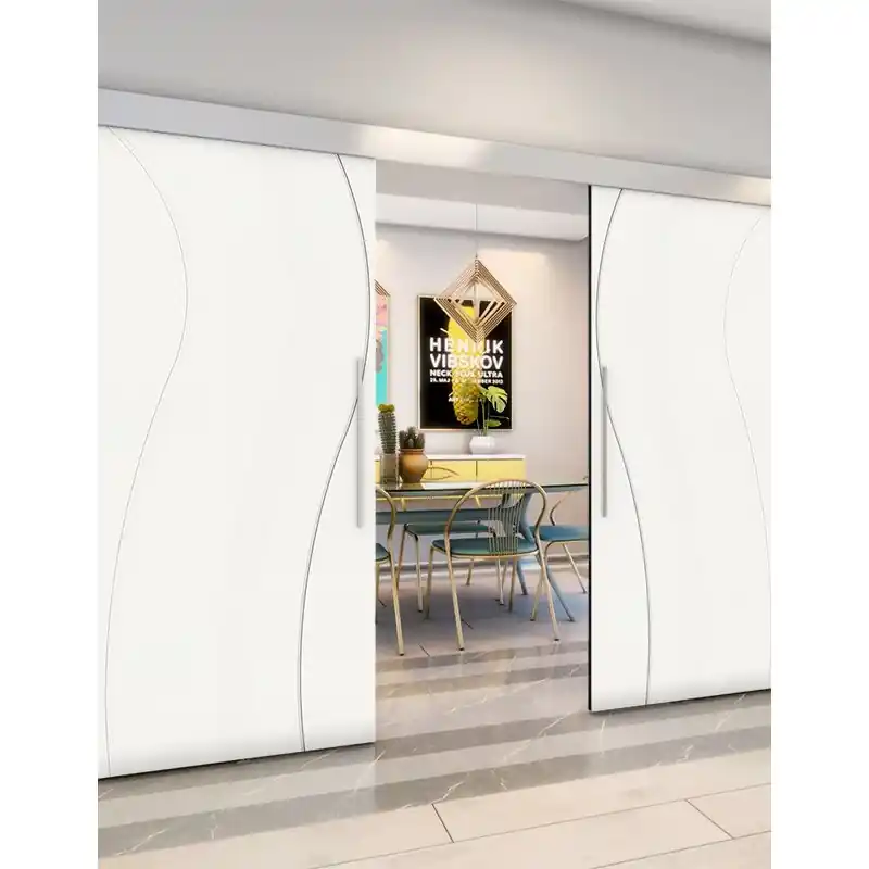 Holzschiebetür Eco-Line - Weiss Model 4064 Zertifiziert