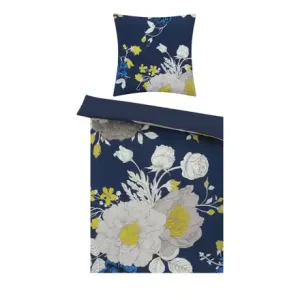 Schnäppchen como Satin Wende-Bettwäsche Blue Rose