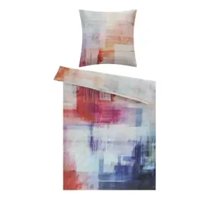 Finale Aktion indigo Mako-Satin Bettwäsche Impressionist