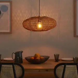 Schnäppchen Trio Pendelleuchte, 1-flammig, mit Sisal Schirm