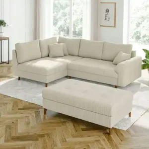 S-STYLE Ecksofa mit Hocker Maya Wochenendangebot