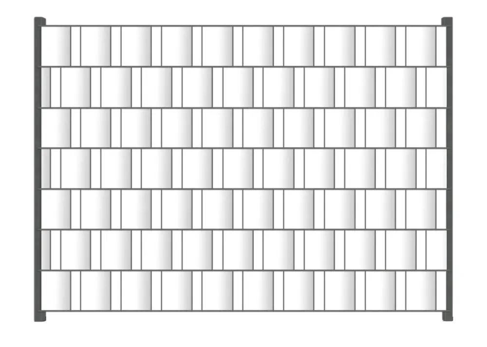 Rabatt Zaunsichtschutz Weiß Breite 200 cm x Höhe 200 cm