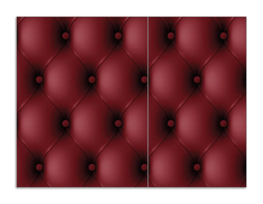 Herdabdeckplatte Rote Ledertür Breite 80 cm x Höhe 52 cm. 2-teilig, 5 mm hohe Noppen Sichere Zahlung