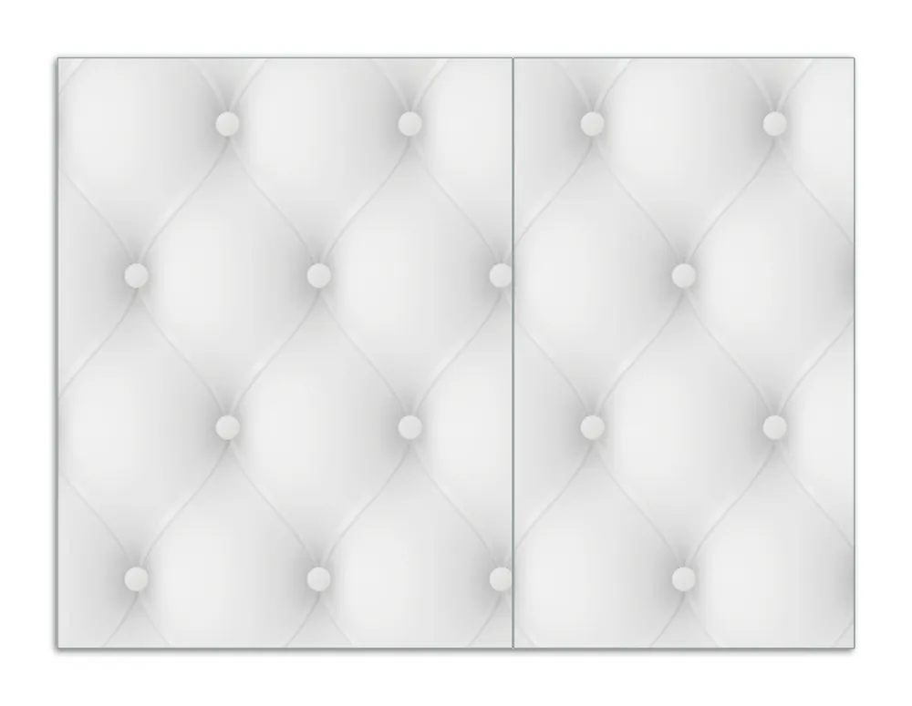 Must-Have Herdabdeckplatte Weiße Ledertür Breite 80 cm x Höhe 52 cm. 2-teilig, 8 mm hohe Noppen