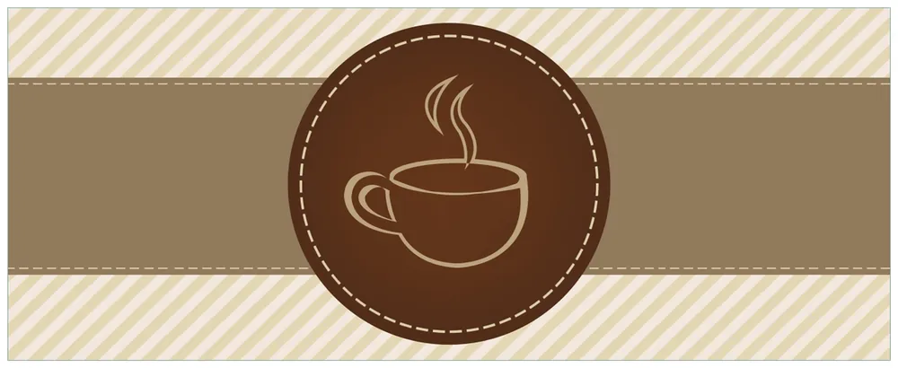 Wandbild aus Acryl Kaffee-Menü - Logo Symbol für Kaffee 50cm x 125cm Abverkauf