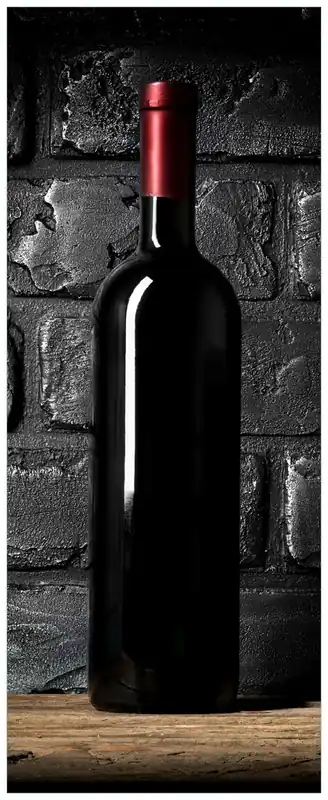 Wandbild aus Acryl Rotwein-Flasche am Abend 50cm x 125cm Beliebt