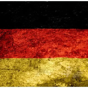 Abverkauf Wandbild aus Acryl Verwitterte Deutschland-Fahne in schwarz rot gold 60cm x 90cm