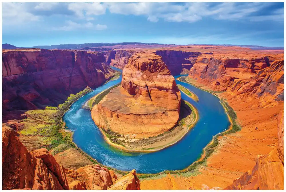 Glasbild Hufeisenförmiger Mäander des Colorado River 55 x 55 cm Bestseller