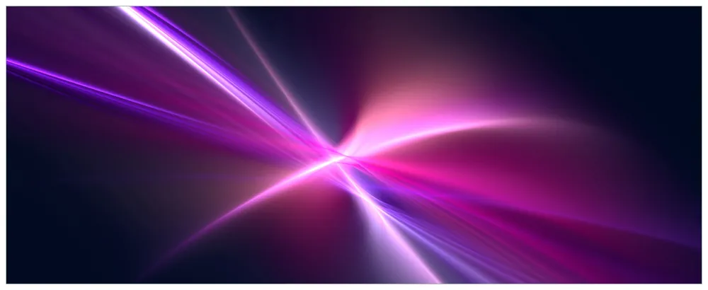 Highlight Glasbild Abstrakte Formen und Linien schwarz lila pink weiß 55 x 55 cm