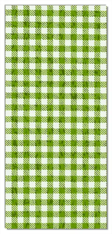 Echt Selbstklebende Türtapete Muster einer Tischdecke in grün und weiß kariert selbstklebende Folie, 100 x 220 cm