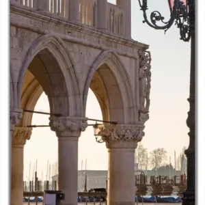 Aktuell Selbstklebende Türtapete Venedig - Dogenpalast, Markusplatz und die Kirche San Giorgio Maggiore II selbstklebende Folie, 100 x 220 cm
