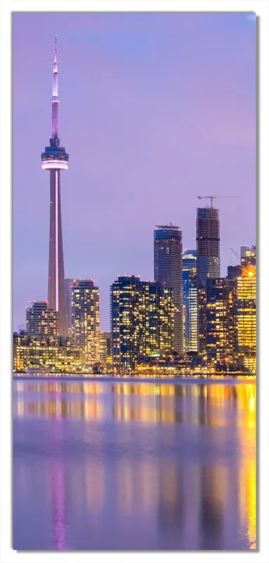 Selbstklebende Türtapete Toronto Skyline - Kanada am Abend selbstklebende Folie, 100 x 220 cm Sichere Zahlung
