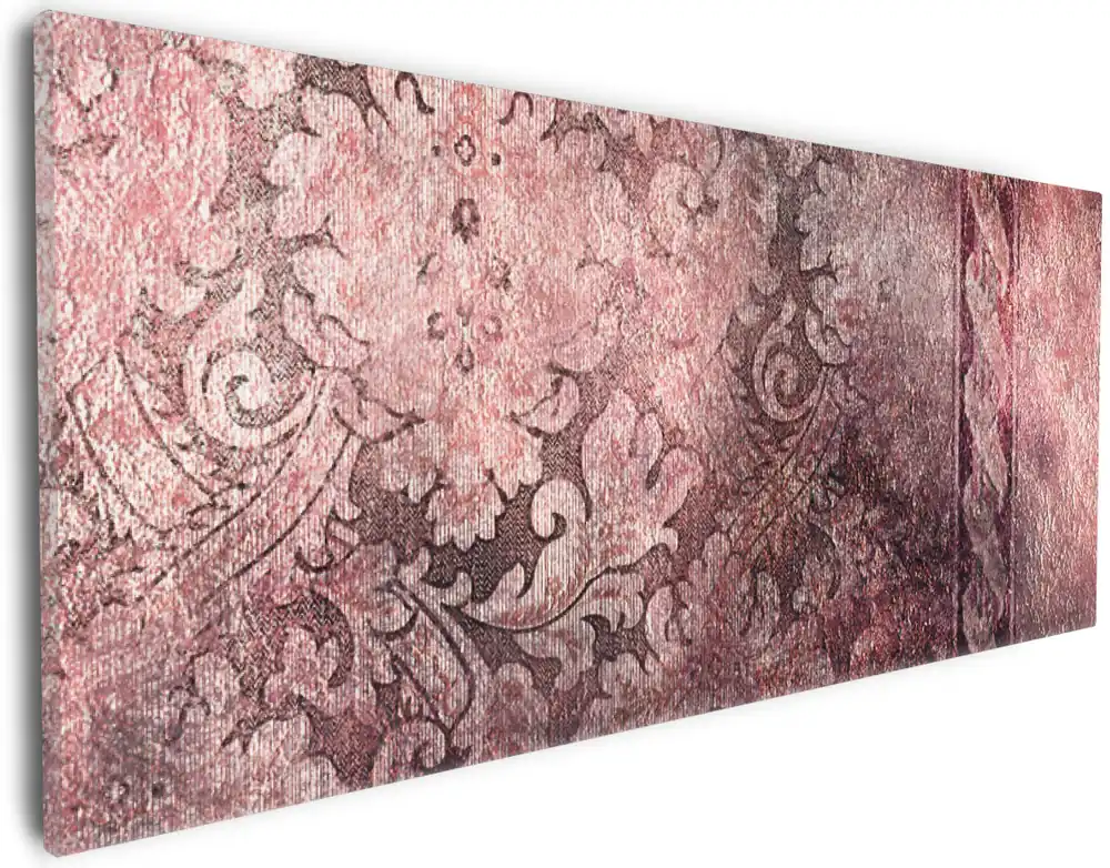 Leinwandbild Schnörkelmuster in rot 60 x 150 cm Schnäppchen