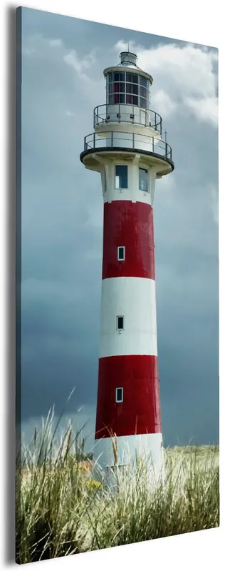 Leinwandbild Leuchtturm am Strand 50 x 125 cm Finale Aktion
