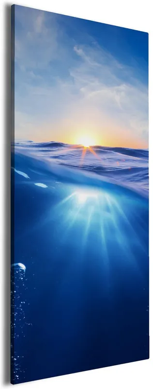 Leinwandbild Wellen im Meer bei Sonnenuntergang 60 x 90 cm Mega-Angebot